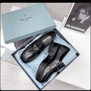 Never been worn- Chocolate brushed leather loafers